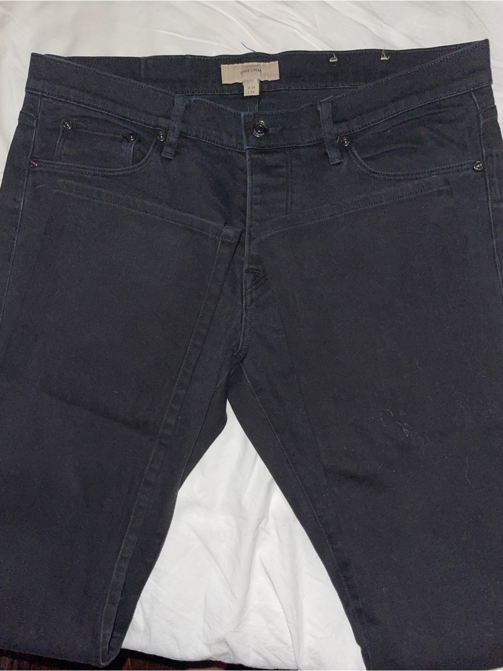 Burberry Black Denim Jeans with Logo Patch